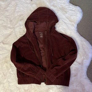 maroon american eagle corduroy jacket
